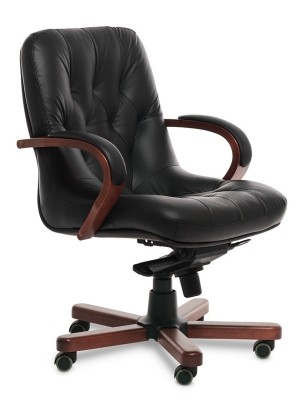 Кресло для персонала Classic chairs Брайтон LB Meof-B-Brighton-2 черная кожа
