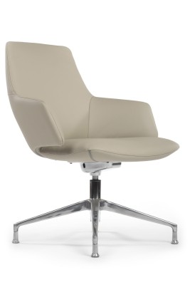 Конференц-кресло Riva Design Spell-ST С1719 светло-серая кожа